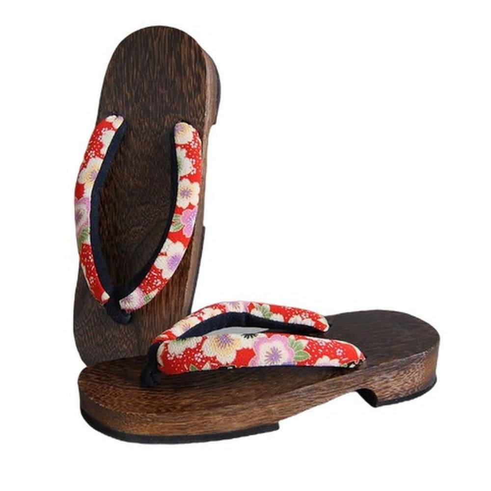 Original Cherry Blossom Okinawa Geta Japanese Wood Sandals Handmade
